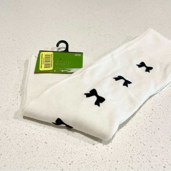 Kate Spade Knee High Bow Socks - Picture 2 of 3